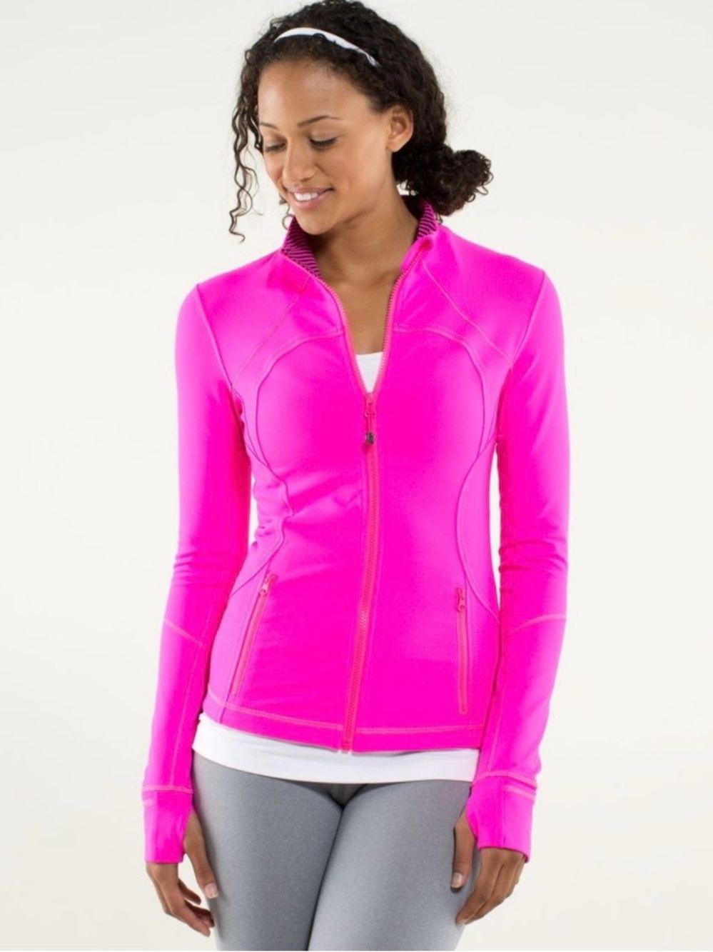 lululemon athletica Neon Pink Forme Full-Zip Performance Jacket